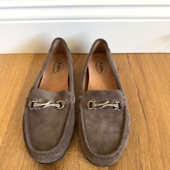 Taos Footwear "Bit Moc" Suede Leather Loafer - Brown | Size 8.5 - Picture 4 of 10